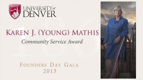 Thumbnail for entry 2013 Founders Day, Karen J. Mathis