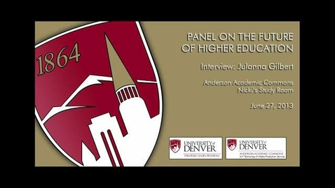 Thumbnail for entry SIP Higher Education Panel -  Julanna Gilbert interview (07.17.13)