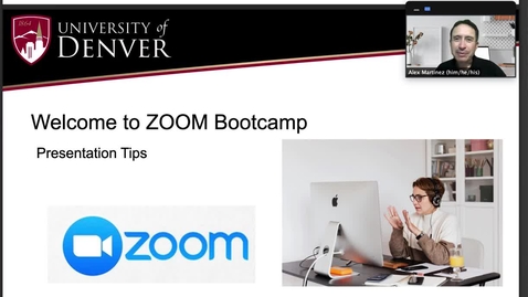 Thumbnail for ZOOM Bootcamp Series: Presentation Tip