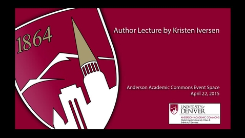 Thumbnail for entry Author Lecture - Kristen Iversen: Full Body Burden: Growing Up in the Nuclear Shadow of Rocky Flats