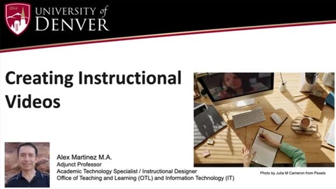 Thumbnail for entry Creating Instructional Videos (picture-in-picture)