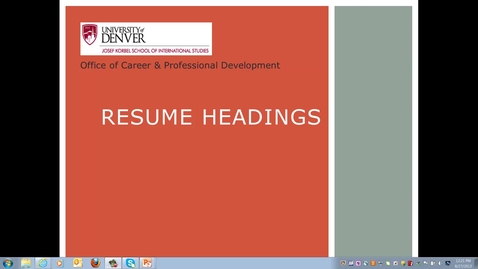 Thumbnail for entry Resume - Headings Qualification Section - 2013
