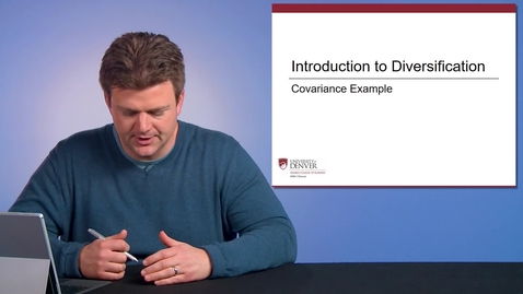 Thumbnail for entry FIN-MKT-INV 3 5 8 LECTURE SOFTWARE DEMO COVARIANCE EXAMPLE