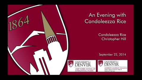 Thumbnail for entry An Evening with Condoleezza Rice - The Korbel Dinner 50th Anniversary Celebration