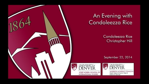 Thumbnail for An Evening with Condoleezza Rice - The Korbel Dinner 50th Anniversary Celebration