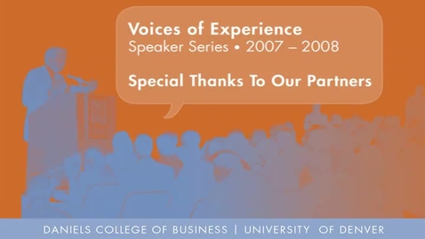 Thumbnail for entry Voices Of Experience: Robert Vanourek