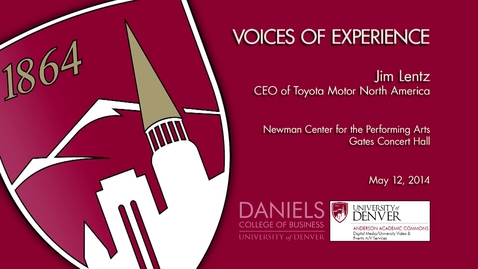 Thumbnail for entry Voices of Experience: Jim Lentz, CEO of Toyota North America