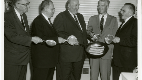 Thumbnail for entry Representative Peter H. Dominick celebrates the passage of legislation authorizing the construction of the Frying Pan-Arkansas Project with fellow Colorado congressmen in 1962, 1962