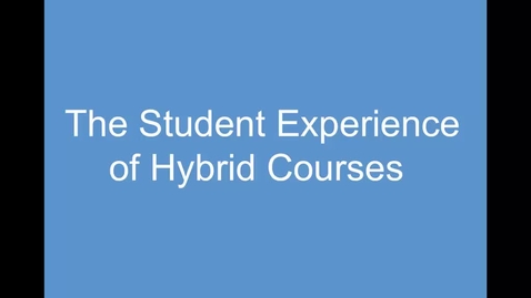 Thumbnail for entry 5. The Student Experience