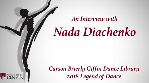 Thumbnail for entry Nada Diachenko Oral History, 2018