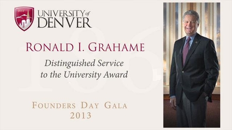 Thumbnail for entry 2013 Founders Day, Ronald Grahame