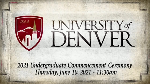 Thumbnail for entry 2021 Undergraduate Commencement Ceremony (June 10, 2021 - 1130am) - Captioned