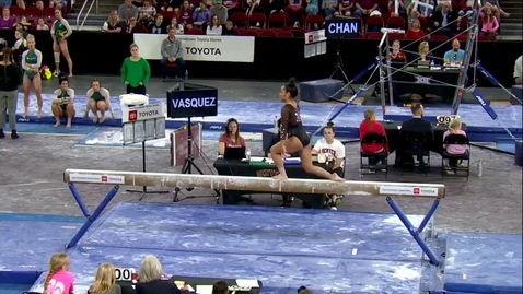 Thumbnail for entry Alexis Vasquez - Beam (9.950) - 2020 DU Gymnastics vs. Washington, San Jose State &amp; Alaska