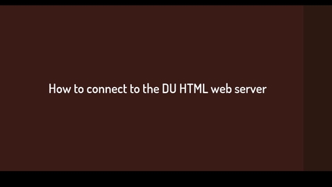 Thumbnail for entry MLIS-4206 How  to connect DU web server