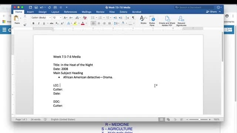 Thumbnail for den-edu_01699_7_5_1_lecture_software_demo_classifying_media_lcc_and_cutter_360