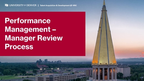 Thumbnail for entry Performance Management - Manager Review Process