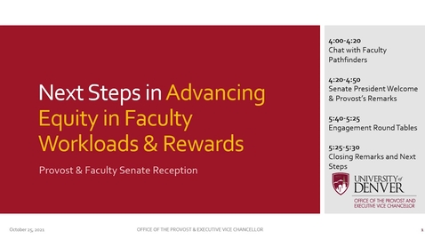 Thumbnail for entry Next Steps in Advancing Equity in Faculty Workload and Rewards