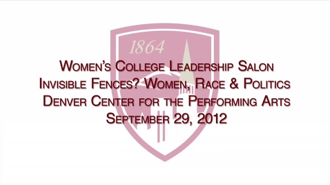 Thumbnail for entry Womens College Leadership Salon