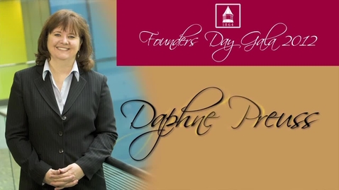 Thumbnail for 2012 Founders Day, Daphne Preuss