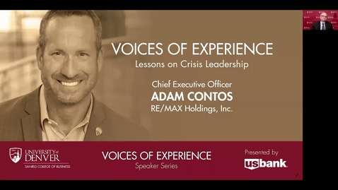 Thumbnail for Adam Contos, CEO of RE/MAX Holdings, Inc., speaks at Voices of Experience