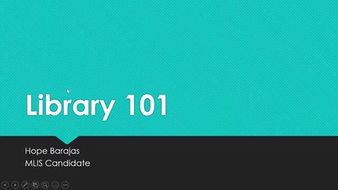 Thumbnail for Library 101 Workshop 2/23/2021