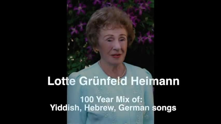 Lotte Grünfeld Heimann: Holocaust Story in 100 Years of Songs