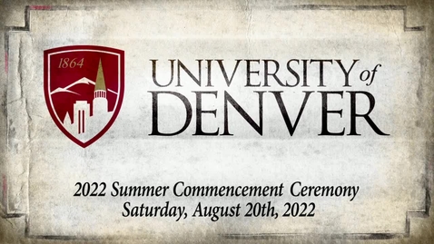 Thumbnail for 2022 Summer Commencement Ceremony - Captioned