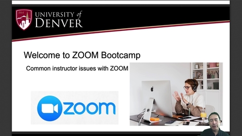 Thumbnail for entry ZOOM Bootcamp Series: Canvas Integration and Common Technical Tips