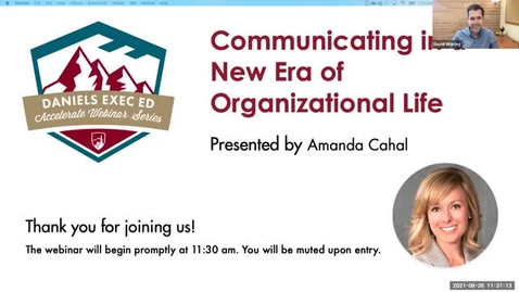 Thumbnail for Accelerate Webinar Series: Communicating in a New Era of Organizational Life