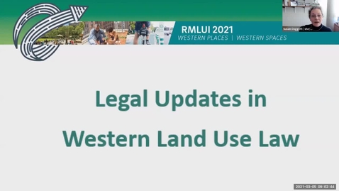 Thumbnail for entry Legal Updates in Western Land Use Law