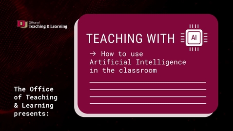 Thumbnail for Developing your AI Course Polices Part 1
