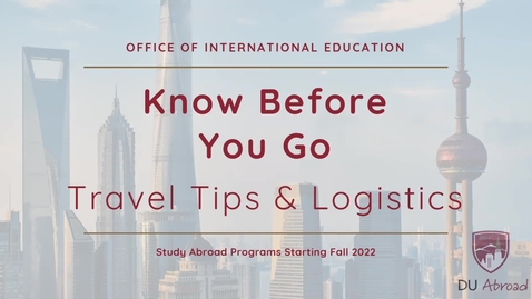 Thumbnail for entry KBYG Travel Tips &amp; Logistics