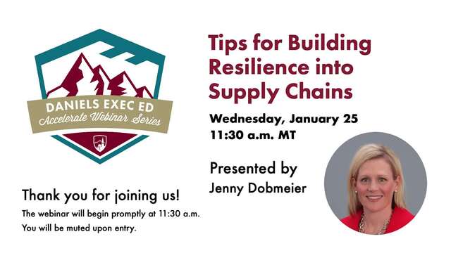 Accelerate Webinar Series: Tips for Building Resilience into Supply Chains
