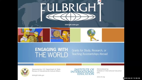 Thumbnail for entry Fulbright Information Session 4-22-20