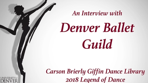 Thumbnail for entry Denver Ballet Guild Highlight Reel