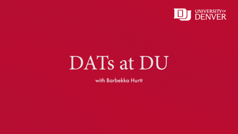 Thumbnail for DATs at DU with Barbekka Hurtt