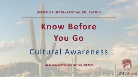 Thumbnail for entry KBYG Cultural Awareness