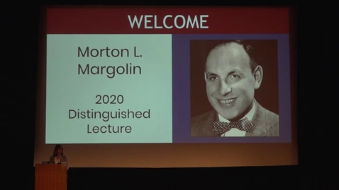 Thumbnail for entry Evan Smith: Margolin Lecture 2020