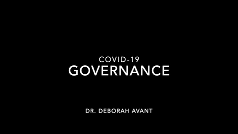 Thumbnail for entry COVID-19: Dr. Avant - Governance