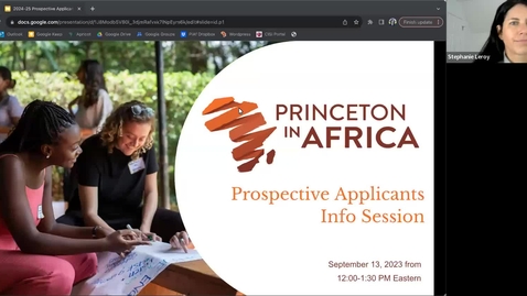 Thumbnail for Princeton in Africa Info Session 2024-25