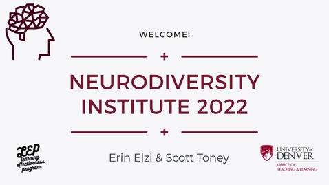 Thumbnail for entry Neurodiversity Institute 2022