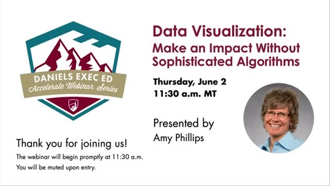 Thumbnail for Accelerate Webinar Series: Data Visualization, Make an Impact Without Sophisticated Algorithms