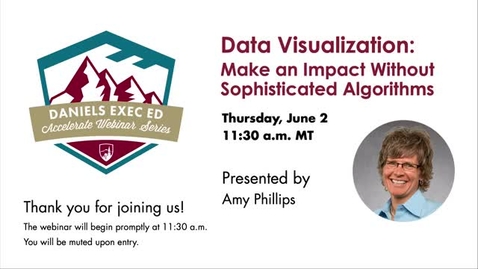 Thumbnail for entry Accelerate Webinar Series: Data Visualization, Make an Impact Without Sophisticated Algorithms