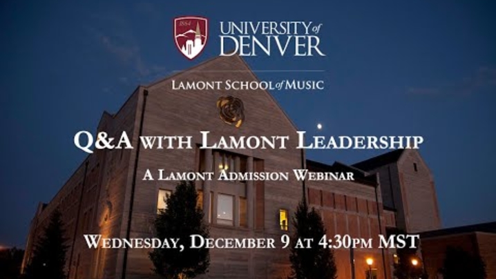 Thumbnail for channel Lamont School of Music