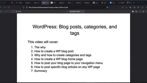 Thumbnail for entry MLIS-4206 WordPress Blog Posts and Categories