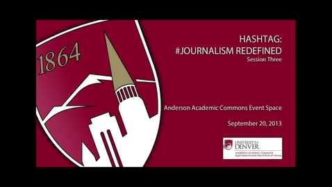Thumbnail for entry Hashtag: #Journalism Redefined - Session 3 Social Media Law 101