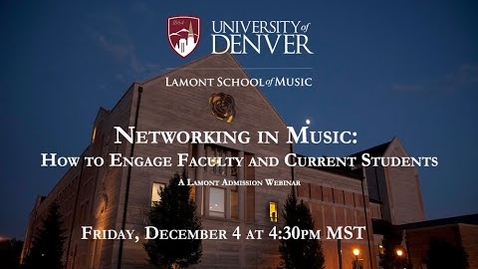 Thumbnail for entry Networking in Music