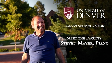 Thumbnail for entry Meet the faculty: Steven Mayer, piano