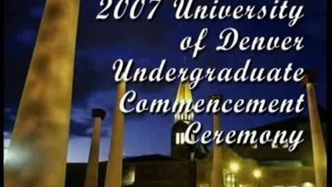 Thumbnail for entry 2007 Undergraduate Commencement