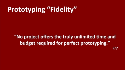 Thumbnail for entry Design Thinking Fidelity Module